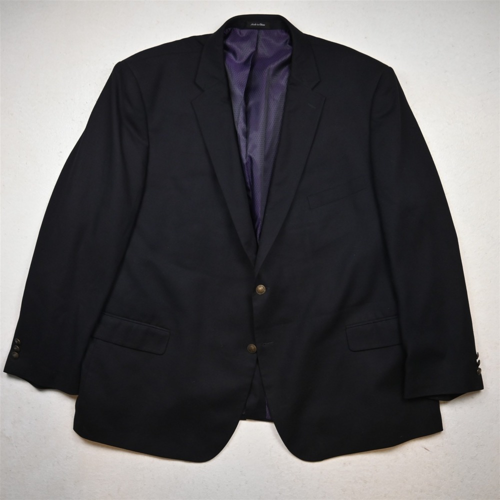 Jean-Paul Germain 54R Navy Blue Gold Button Mens Blazer Suit Jacket Sport Coat
